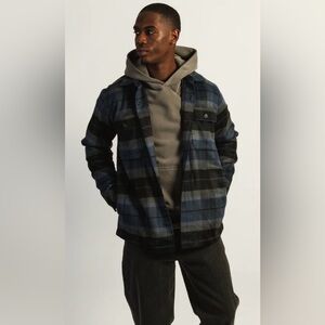 Kolby Striped Button Up Hoodie Jacket
